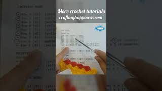 How To Read A Written C2C Pattern  Crafting Happiness shorts [upl. by Reneta]