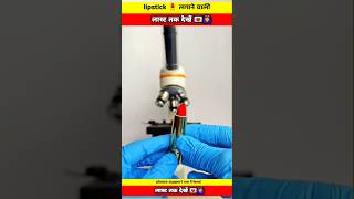 Lipstick लिपस्टिक undar the microscope view facts shorts short shortsvideos [upl. by Appleby]