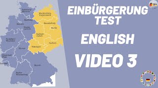 Einbürgerungstest in EnglishVideo 3  Questions 6190  Lebens in Deutschland  Orientierungskurs [upl. by Brenton]