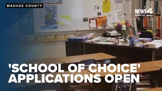 Washoe County School District opens school of choice applications for 202526 [upl. by Eiralc854]