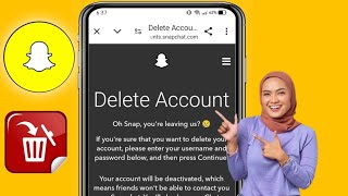 Comment supprimer définitivement un compte Snapchat sur Android 2024  Supprimer un compte [upl. by Fraase]