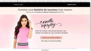 COMO FAZER CADASTRO ONLINE MARY KAY [upl. by Larkins574]