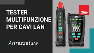 Tester Portatile per Cavi LAN multifunzione con Display a Colori  Misurazione e Mappatura Precise [upl. by Anaxor]