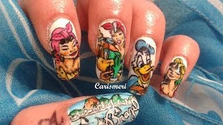 Brazil  José Carioca e Paperino Nail Art Tutorial [upl. by Stafani]