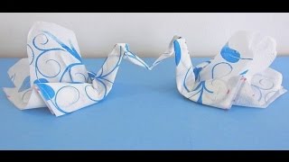 How to make Tissue Paper Swan very easily  Napkin Swan Tutorial [upl. by Yrekaz]