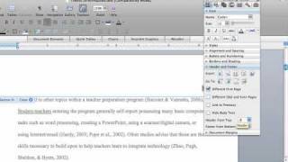 Thesis Chapter Page Numbers Word for MAC [upl. by Azilanna]