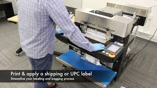 Rollbag R3200 Auto Bagger with Label Printer  Shipping with Poly Mailers and UPC Code on Poly Bags [upl. by Stutzman]