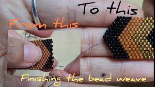 Chevron Bead Weave  Making a Pointed End [upl. by Lotz]