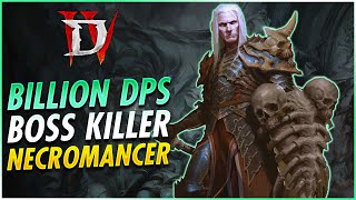 Boss Killer Minion Necromancer Build 1 BILLION DPS Endgame Guide  Diablo 4 Season 4 [upl. by Jan]