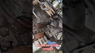 Honda Dio BS4 Engien oil leak complaint automobile bike youtubeshorts honda [upl. by Feil]