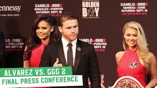 Canelo Alvarez vs Gennady Golovkin 2  Final Press Conference Highlights [upl. by Peednas]