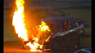 Banger Racing  1600cc World Final 2021 4k Highlights  Ipswich [upl. by Allemap]