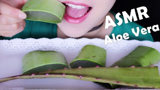 ASMR Aloe Vera Eating Sounds  STICKY SLIMY  咀嚼音  アロエベラを食べる音  No Talking  Abbey Kluna ASMR [upl. by Ru]