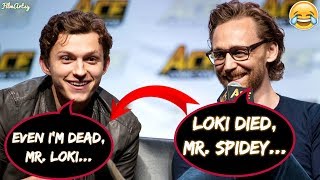 Tom Holland and Tom Hiddleston Makes Fun of Each Other  Avengers Infinity War [upl. by Robena16]