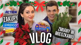 VLOGMAS 3 i 4🎄 Zmiany w mieszkaniu 🏡 HAUL Biedronka Pepco Action [upl. by Jyoti520]