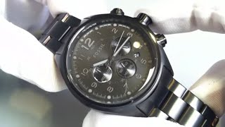 Mens Black Fossil Flight Chronograph Watch CH2803 [upl. by Siurtemed38]