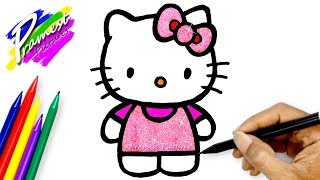 Hello Kitty Glitter  Menggambar dan Mewarnai Kartun Anak [upl. by Muhan]