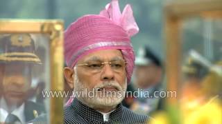 Narendra Modi at Amar Jawan Jyoti [upl. by Ayle]