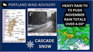 Portland Pacific Northwest Wind Advisory Thunderstorms Heavy Rain Totals [upl. by Romeu551]