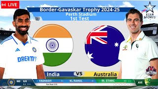 🔴 Live India Vs Australia – 1st Test Match Full Coverage  IND Vs AUS Live indvsaus cricket [upl. by Rosenzweig]