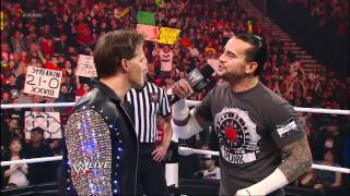 Raw CM Punk and Chris Jericho trade verbal barbs about [upl. by Repsac929]