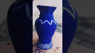 Flower vase painting acrylicpainting hobby shortvideo youtubeshorts [upl. by Urbannai]