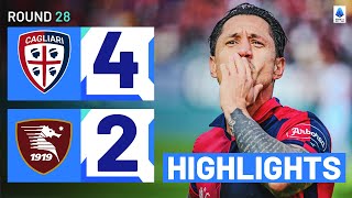 CAGLIARISALERNITANA 42  HIGHLIGHTS  Cagliari triumph in gol fest  Serie A 202324 [upl. by Yesteb]