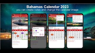 Bahamas Calendar with Public Holidays 2023 2024 2025 [upl. by Nayrbo]