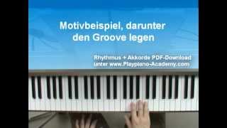 ♪ Klavier lernen Motiv über eine beidhändige Begleitung legen am Piano [upl. by Llezo]