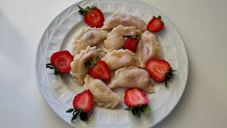 Ukrainian Vareniki ❗ Strawberry dumplings [upl. by Irat]