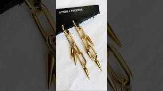 Ear Couture collection2025 MXE5  Gold Spike Earrings grunge punk handmadejewelry steampunk [upl. by Gladis575]