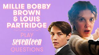 Millie Bobby Brown amp Louis Partridge Talk How to Deal With Heartbreak and More  17 Questions [upl. by Ahsuatal]