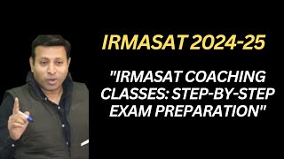 quotIRMASAT Coaching Classes StepbyStep Exam Preparationquot [upl. by Helban]