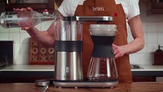 Brim How to Brew  8 Cup Pour Over Coffee Maker Step 2 Water [upl. by Sylado]