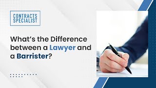 What’s the Difference between a Lawyer and a Barrister [upl. by Ahsanat]