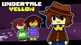 Frisk and Chara hangs with Clover  Undertale Yellow Animation [upl. by Rednijar]