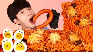 ENG SUBSpicy Webfoot octopus Noodle Kielbasa Eat Mukbang🐙Korean Seafood ASMR 후니 Hoony Eatingsound [upl. by Lilli]