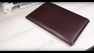 Making of Leather Sleeve for Dell XPS Laptop [upl. by Ailatan]