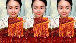 Asmr Mukbang This Show Eating Enoki Mushroom With Chilli Spicy Eating Challenge Food Yummy Yummy [upl. by Wemolohtrab]