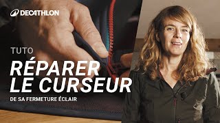 TUTO  Comment réparer un curseur de fermeture éclair  ✂️ I Decathlon [upl. by Lyram]