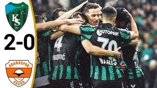 Kocaelispor vs Adanaspor 20 All Goals and Extended Highlights [upl. by Gnourt]