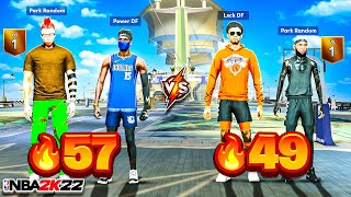 RANDOM WARS POWER DF vs LXCK DF  WHO CAN WIN W A RANDOM ON THEIR TEAM NBA 2K22 [upl. by Aderf648]