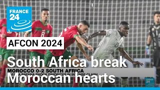 AFCON 2024 South Africa break Moroccan hearts to reach quarterfinals • FRANCE 24 English [upl. by Kalam798]