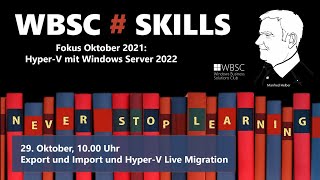 HyperV Export und Import und HyperV Live Migration [upl. by Nnylrats]