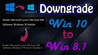 How To Downgrade To Windows 81 From Windows 10 Any Windows Mobile [upl. by Jolie]