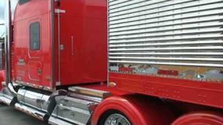 Kenworth w 67 Vette scoop at SuperRigs owner JC Hagaman  2 of 2 [upl. by Kubis]