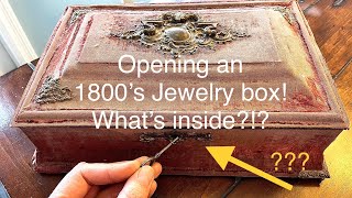 Opening an 1800s Jewelry Box estate sale finds [upl. by Haela]