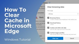 How to Clear Cache in Microsoft Edge  Delete Browser Cache [upl. by Sibilla]