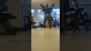 50 pound dumbbells lateral curls hard version curl [upl. by Lathrope]