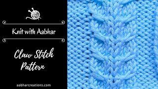 Claw Stitch Knitting Pattern [upl. by Homere]